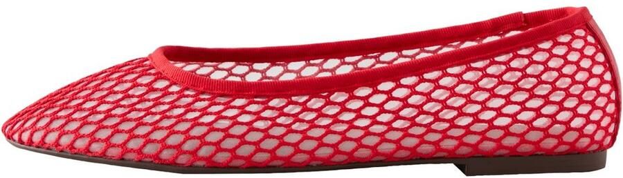 Next Dames Forever Comfort ballerina's met ronde neus en mesh Rood