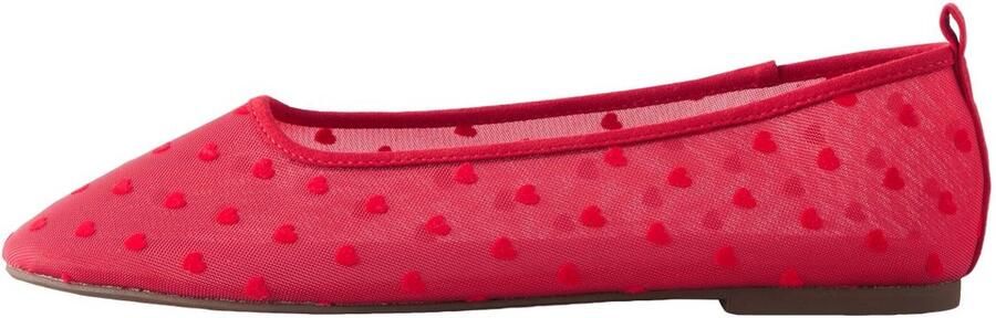 Next Dames Forever Comfort balletballerina's met hartjesmotief Rood