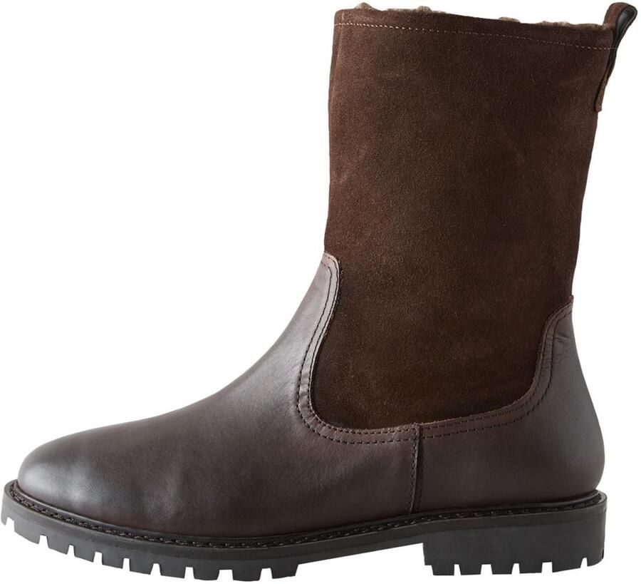 Next Dames Forever Comfort casual leren halfhoge laarzen Bruin