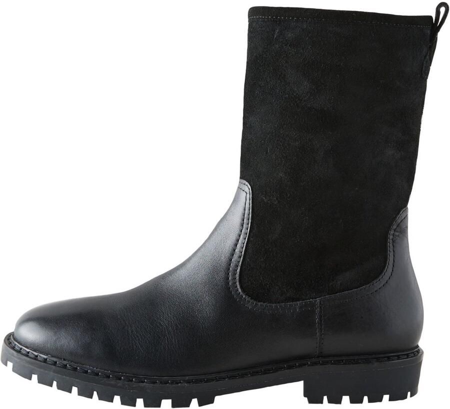 Next Dames Forever Comfort casual leren halfhoge laarzen Zwart
