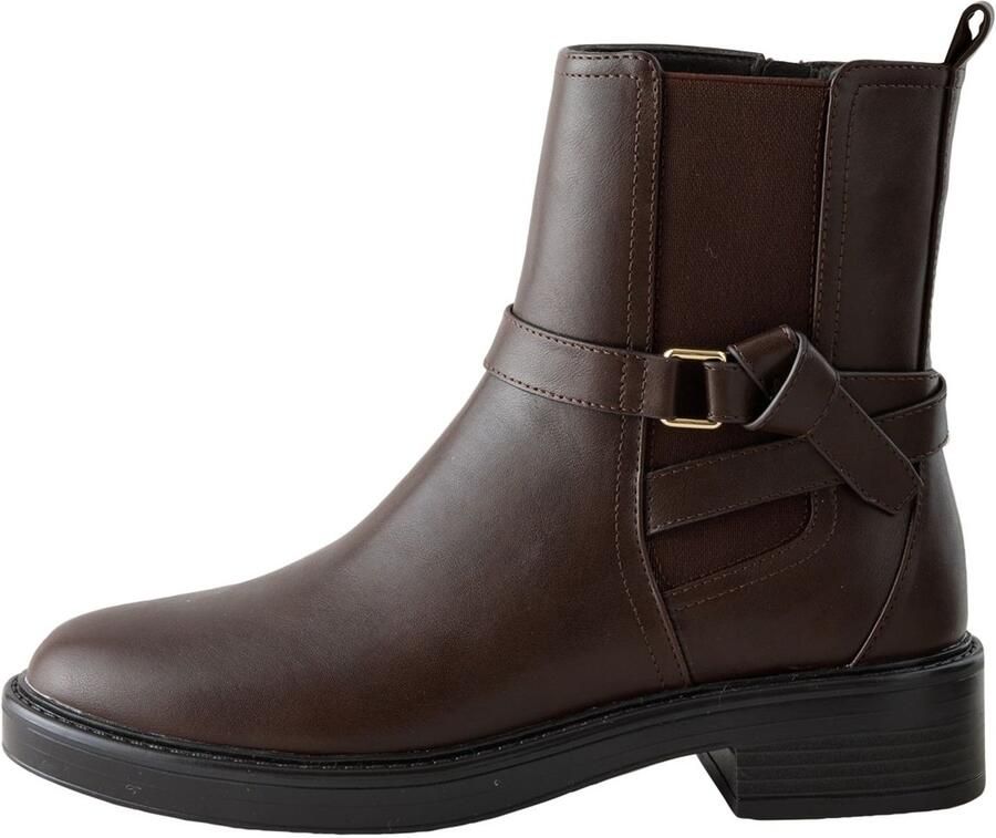 Next Dames Forever Comfort Chelsea-enkellaarzen met knoop Bruin