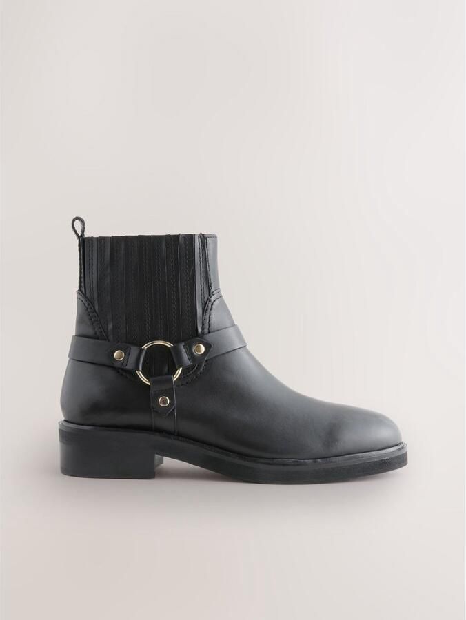 Next Dames Forever Comfort Chelsea-laarzen met metalen details Zwart
