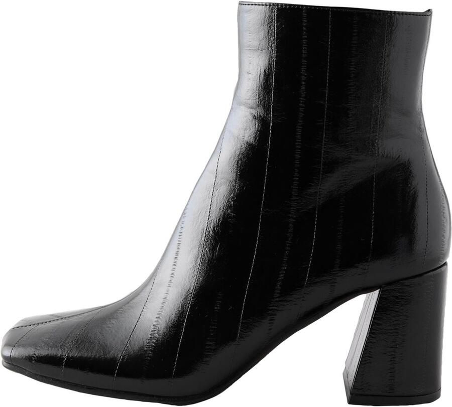 Next Dames Forever Comfort enkellaars met vierkante neus en structuur Zwart