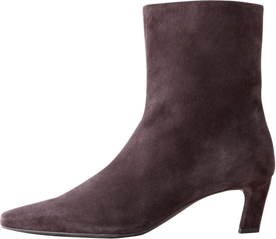 Next Dames Forever Comfort enkellaarzen met hak en hoekige neus Bruin