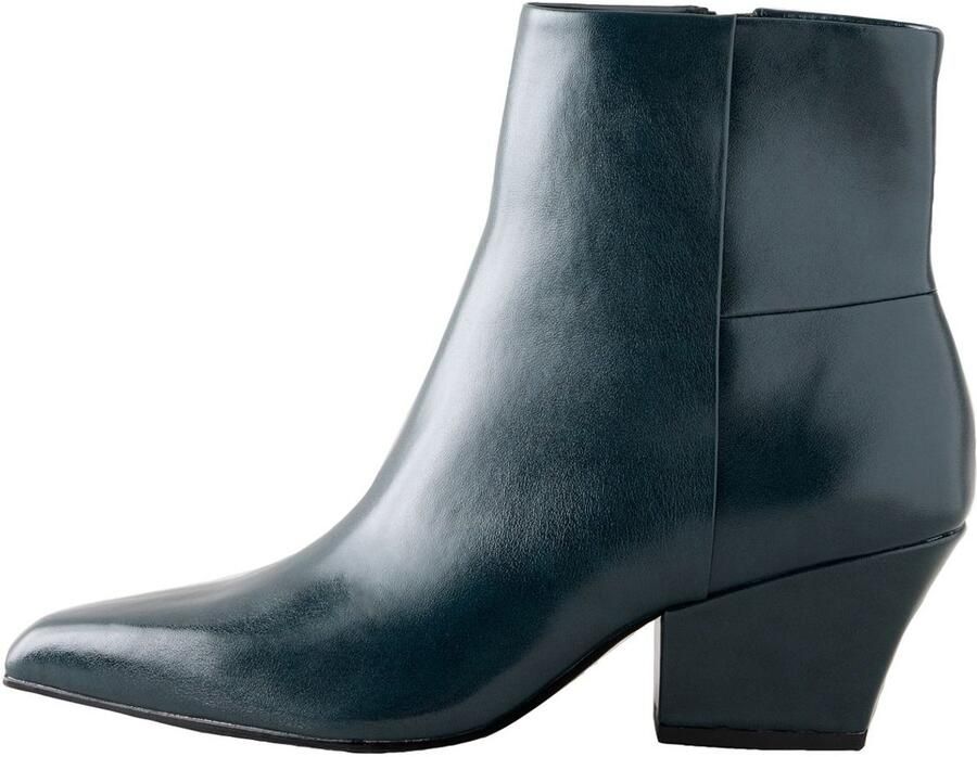 Next Dames Forever Comfort enkellaarzen met puntneus Groen