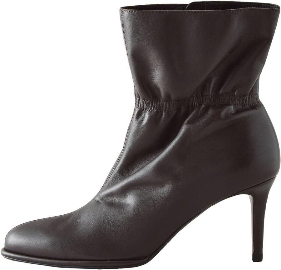 Next Dames Forever Comfort enkellaarzen met ruches Bruin