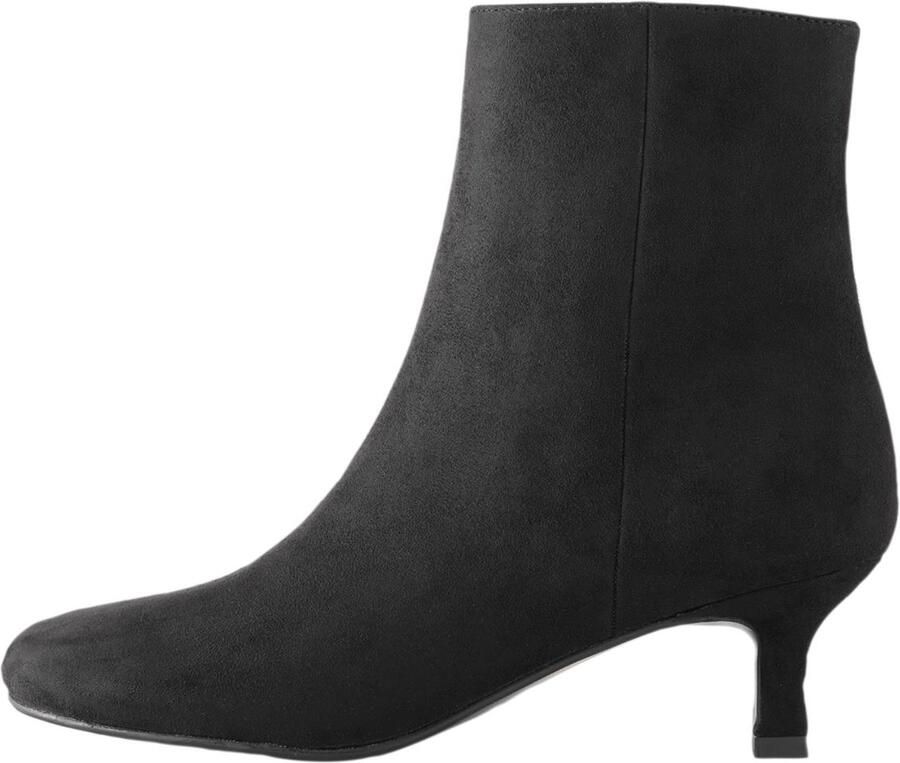 Next Dames Forever Comfort enkellaarzen van imitatiesuède met lepelvormige neus Zwart