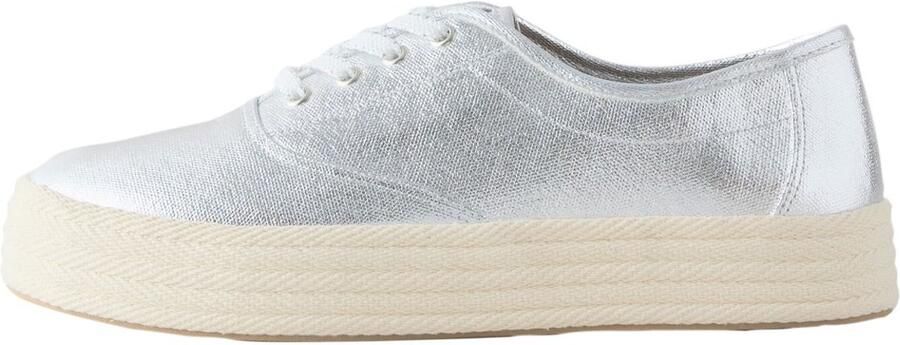 Next Dames Forever Comfort espadrillesneakers met veters Zilver