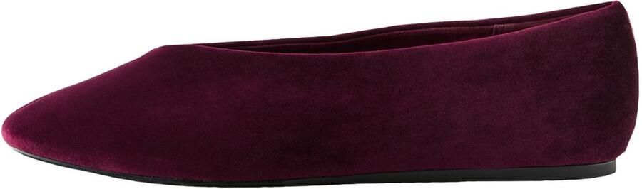 Next Dames Forever Comfort fluwelen ballerina's met hoge wreef Rood