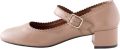 Next Dames Forever Comfort geschulpte pumps met lage blokhak Huidkleur - Beige