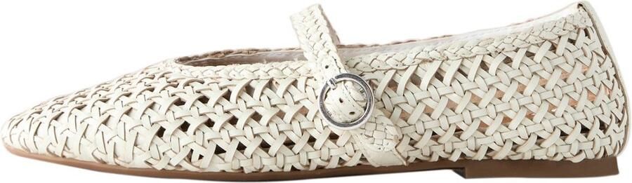 Next Dames Forever Comfort gevlochten leren Mary Jane-ballerina's Wit