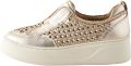 Next Dames Forever Comfort gevlochten leren platte sleehakken Goud - Goud