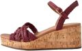 Next Dames Forever Comfort gevlochten leren sleehakken Rood - Rood