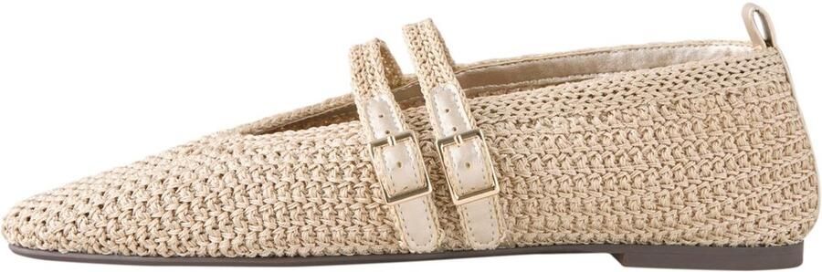 Next Dames Forever Comfort geweven gehaakte Mary Jane-schoenen Naturel