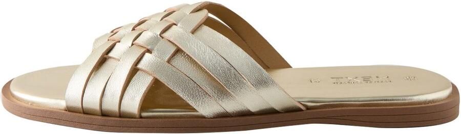 Next Dames Forever Comfort geweven muilsandalen Goud