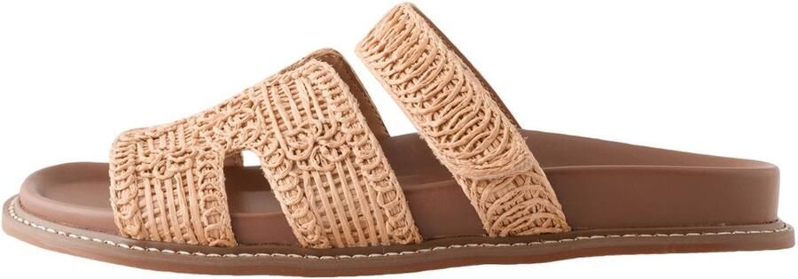 Next Dames Forever Comfort geweven sandalen met voetbed Naturel - Foto 1