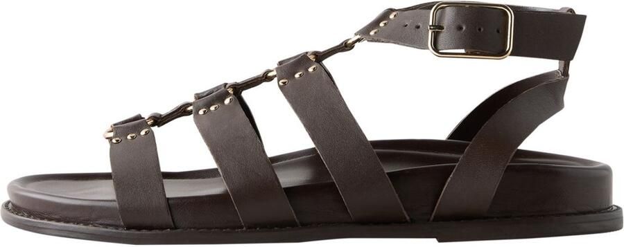 Next Dames Forever Comfort gladiatorsandalen met hardware en voetbed Bruin