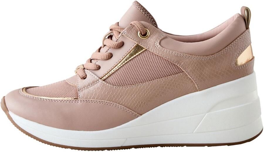 Next Dames Forever Comfort glam sneakers met sleehak Roze