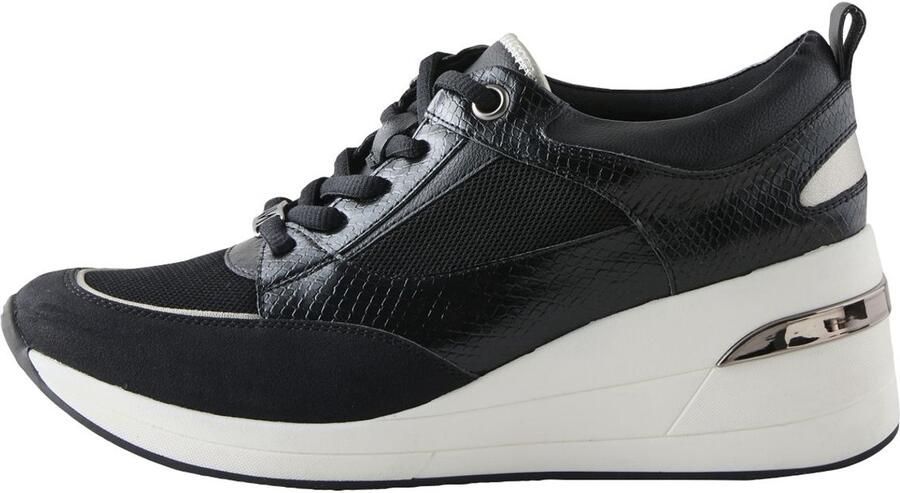 Next Dames Forever Comfort glam sneakers met sleehak Zwart