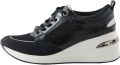 Next Dames Forever Comfort glam sneakers met sleehak Zwart - Zwart