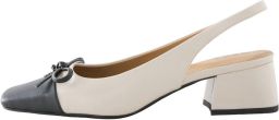Next Dames Forever Comfort hakken met hielbandje vierkante neus en blokhak Crème