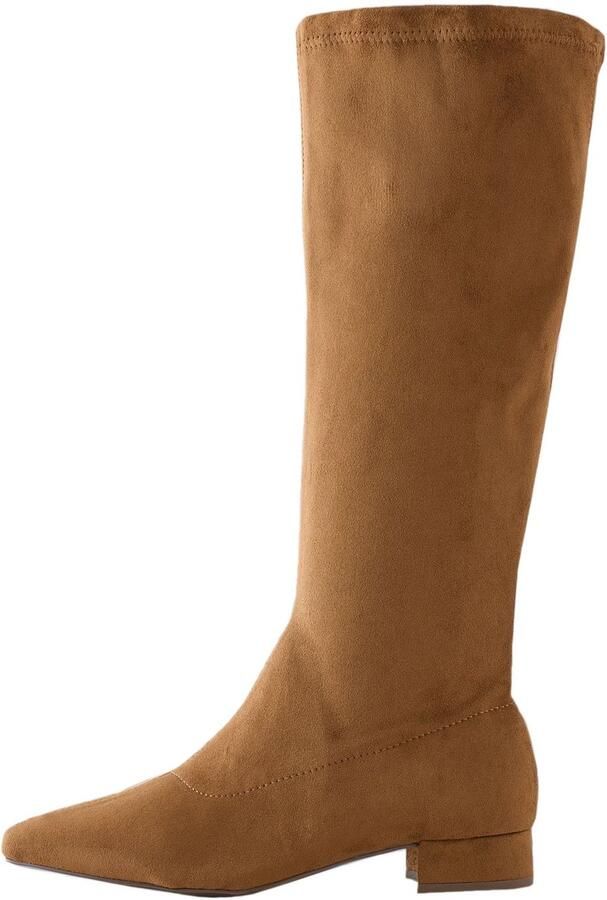 Next Dames Forever Comfort kniehoge laarzen met spitse neus en extra brede pasvorm Bruin