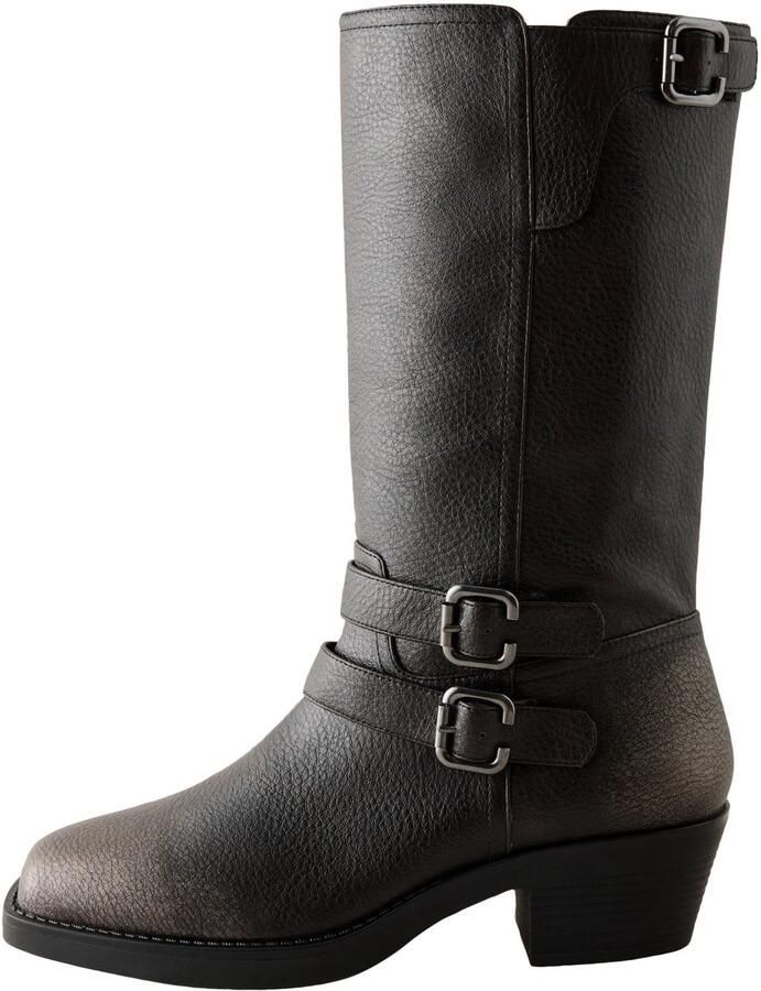 Next Dames Forever Comfort kniehoge motorlaarzen Zwart