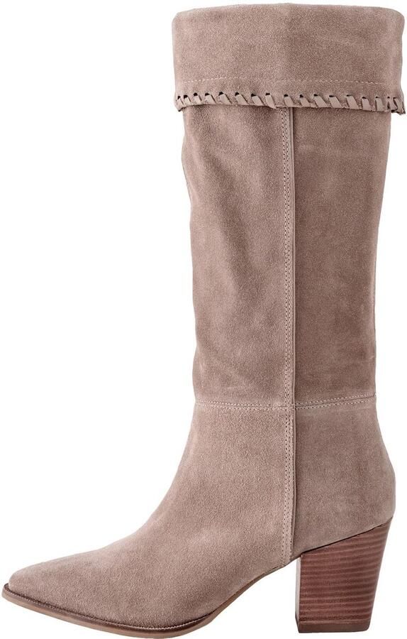 Next Dames Forever Comfort kniehoge slouchlaarzen met stiknaad Huidkleur