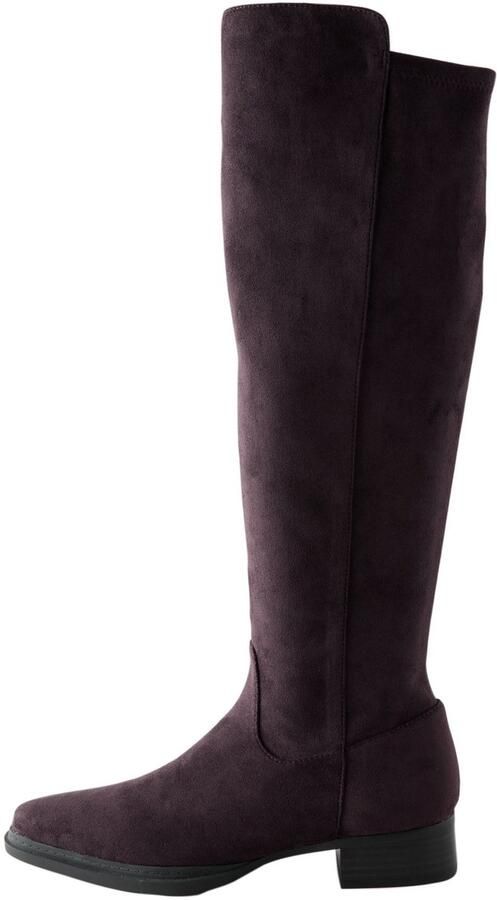 Next Dames Forever Comfort kniehoge soklaarzen met puntige neus Bruin
