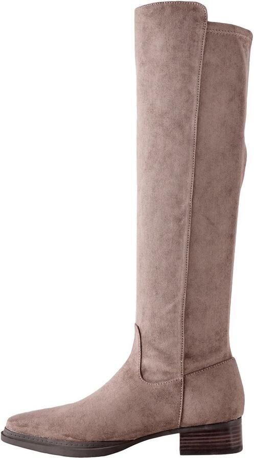 Next Dames Forever Comfort kniehoge soklaarzen met puntige neus Bruin