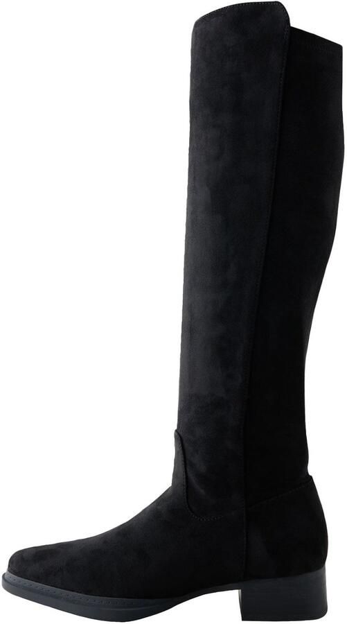 Next Dames Forever Comfort kniehoge soklaarzen met puntige neus Zwart