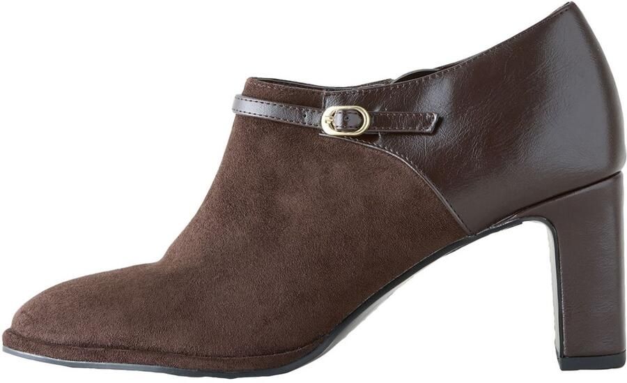 Next Dames Forever Comfort laarzen met ronde neus blokhak en gespdetails Bruin