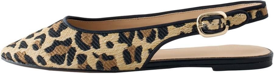 Next Dames Forever Comfort lage schoenen met hielbandje en ronde neus Dierenprint