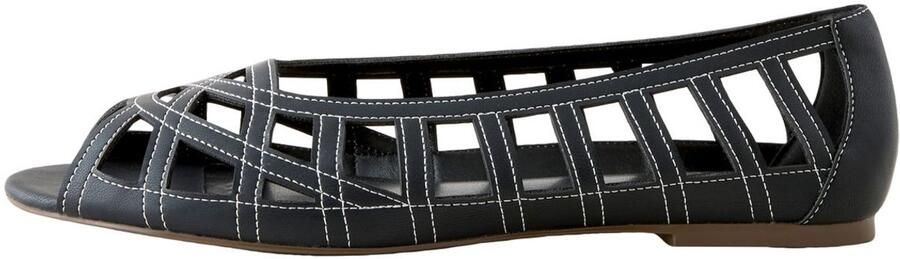 Next Dames Forever Comfort lage schoenen met open neus Zwart