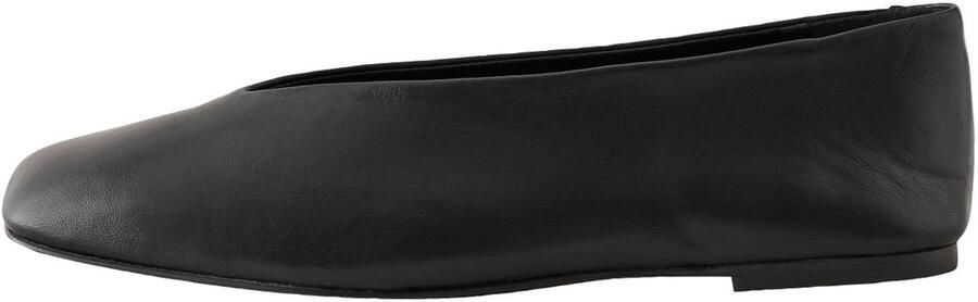 Next Dames Forever Comfort lasergesneden leren ballerina's met hoekige neus Zwart
