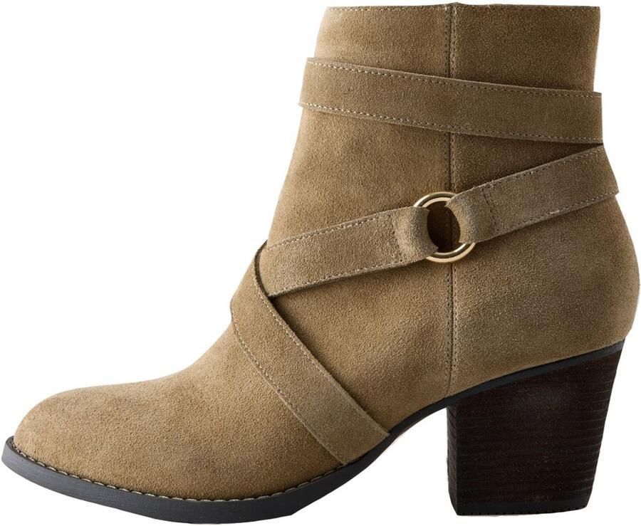 Next Dames Forever Comfort leren casual laarzen met blokhak Bruin