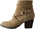 Next Dames Forever Comfort leren casual laarzen met blokhak Bruin - Beige