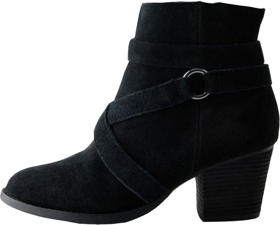 Next Dames Forever Comfort leren casual laarzen met blokhak Zwart
