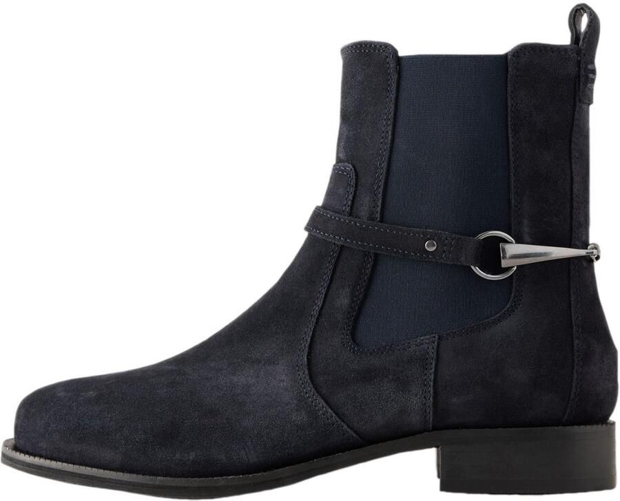 Next Dames Forever Comfort leren Chelsea-laarzen met ronde neus Blauw