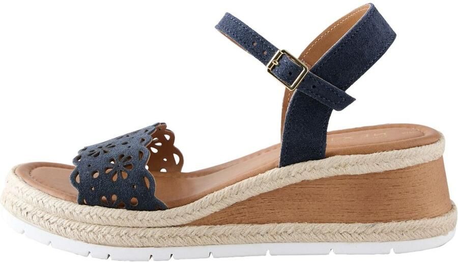 Next Dames Forever Comfort leren lasergesneden sleehakken Blauw