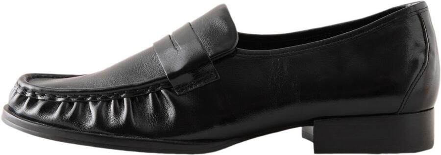 Next Dames Forever Comfort leren loafers met franjes Zwart