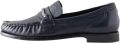 Next Dames Forever Comfort leren loafers met rand Blauw - Navy
