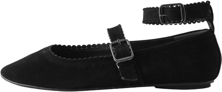 Next Dames Forever Comfort leren Mary Jane-schoenen met geschulpte rand Zwart