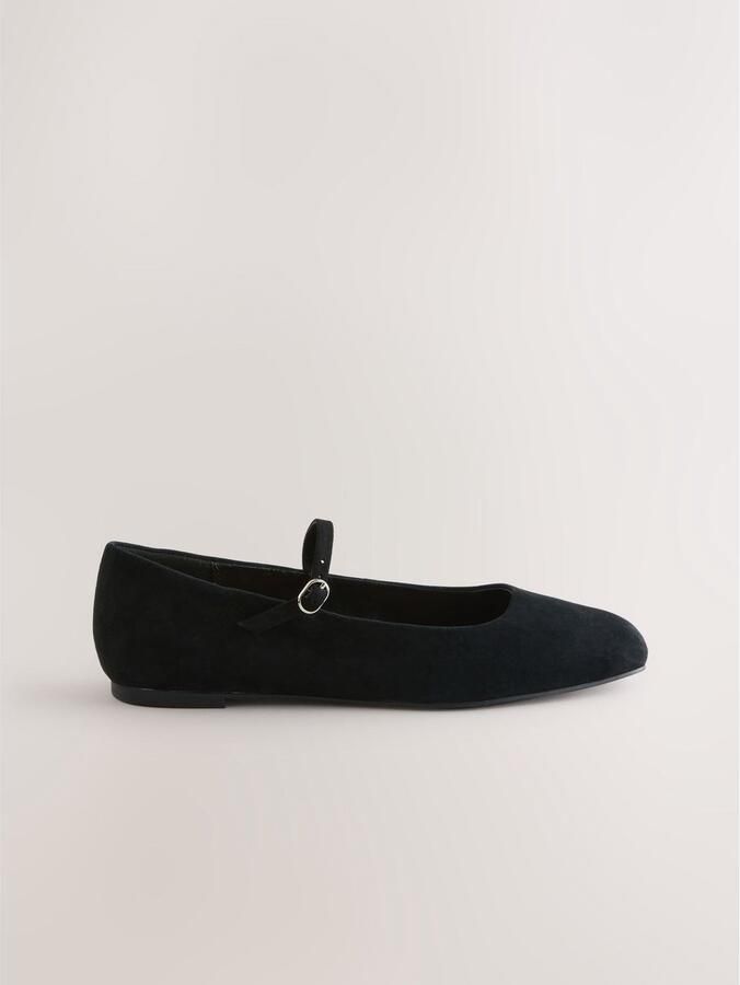 Next Dames Forever Comfort leren Mary Jane-schoenen met vierkante neus Zwart