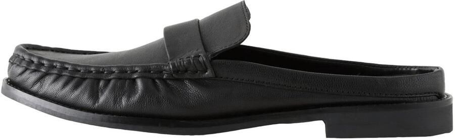 Next Dames Forever Comfort leren muiltjes met ruches Zwart