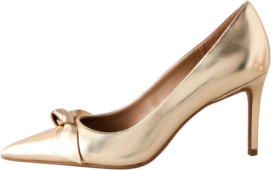 Next Dames Forever Comfort leren pumps met strikdetail Goud