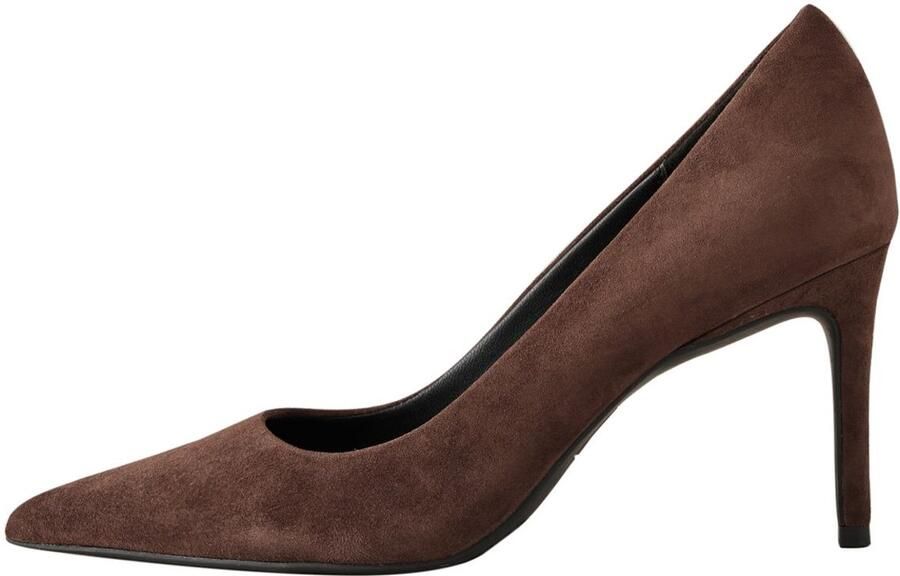 Next Dames Forever Comfort leren pumps met voering en halfhoge hak Bruin
