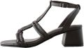 Next Dames Forever Comfort leren sandalen met blokhakken Bruin - Chocoladebruin