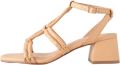 Next Dames Forever Comfort leren sandalen met blokhakken Geel - Beige