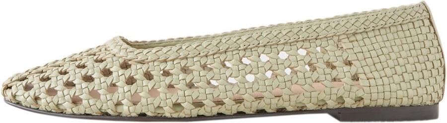 Next Dames Forever Comfort leren schoenen met geweven bovenkant Groen